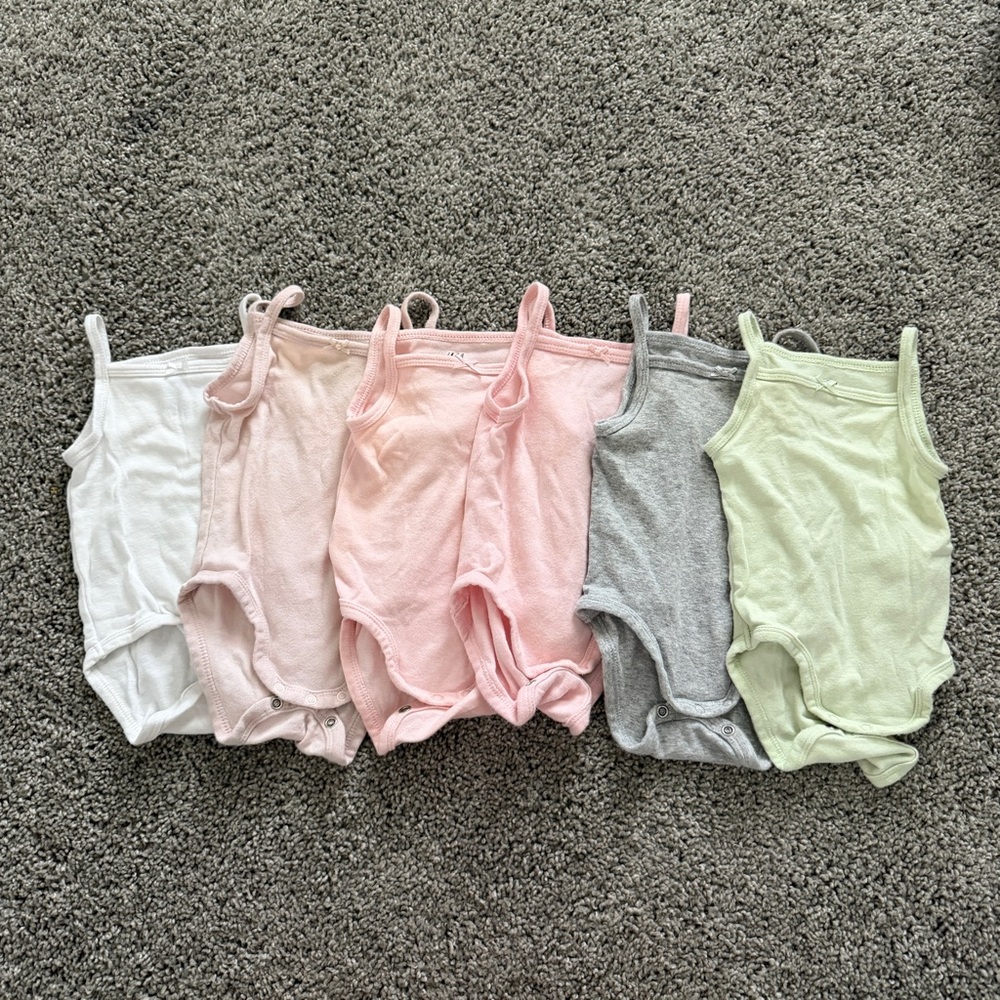 Baby Girls' Sleeveless Onesies - Pastel Multi-Pack